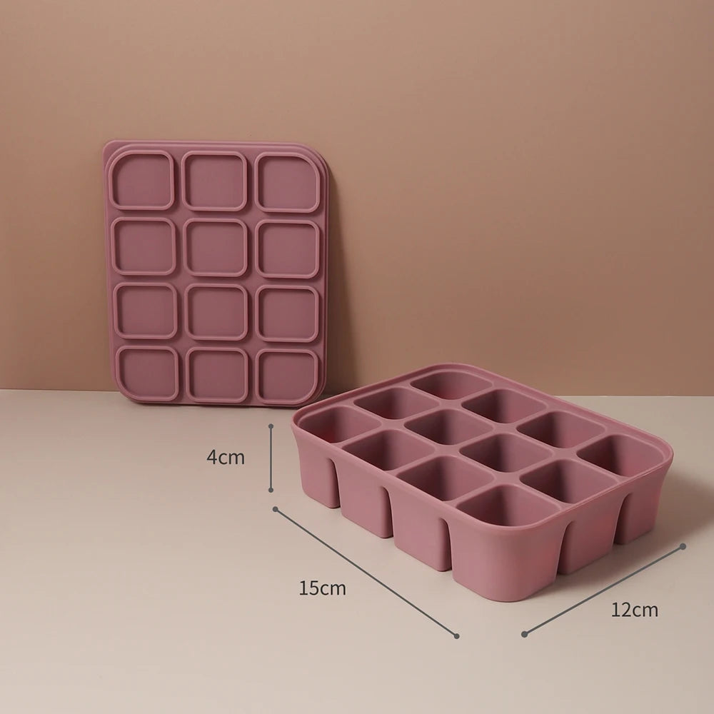 Siliconen Baby Voedselbakje met Deksel – Meervoudige Vakjes voor Hygiënische Opslag