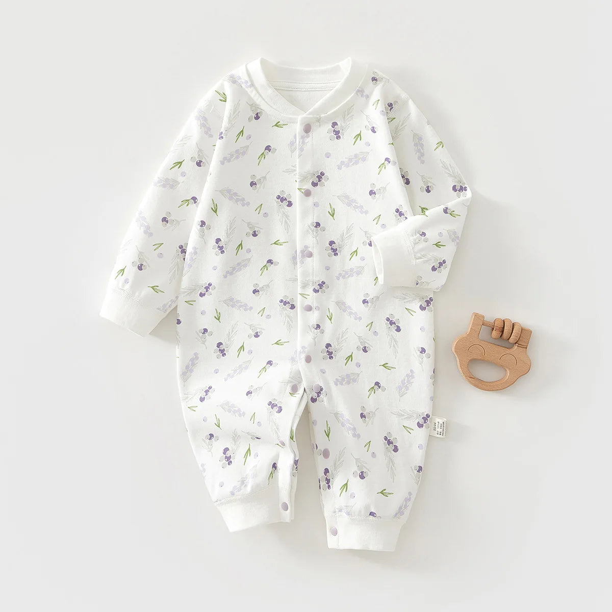 Zachte baby romper β lente/herfst β katoen β unisex newborn kruippakje/boxpakje met schattige print
