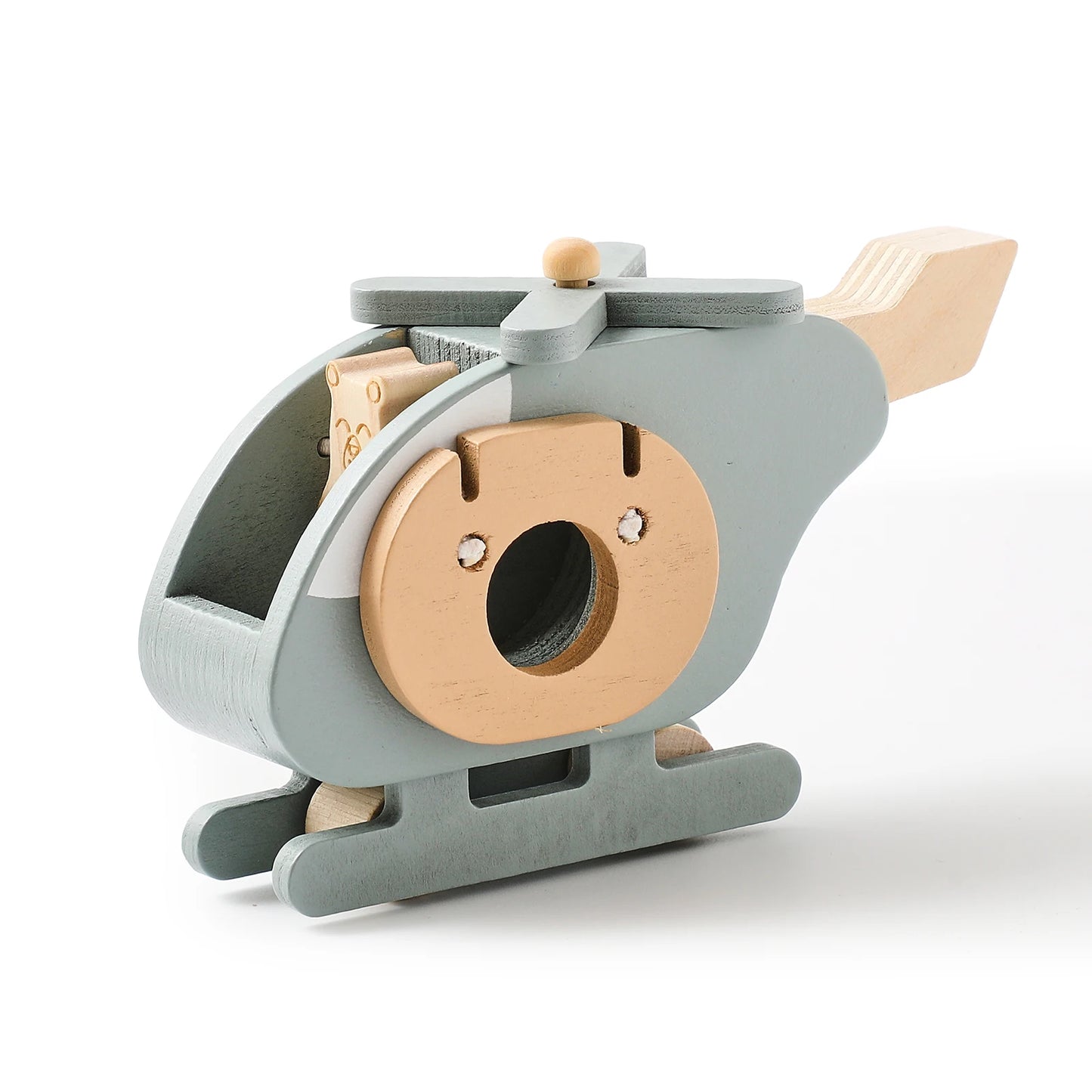 Houten voertuigen – vliegtuig, helikopter, bus & boot – verschillende designs