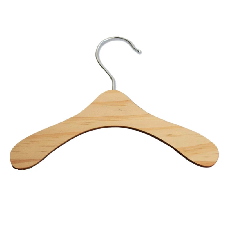 10-delige houten hangers – antislip kledinghangers voor poppenjurken & accessoires