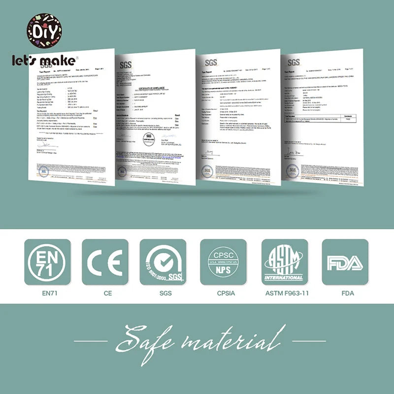 Houten baby gym of kinderwagen hanger – gehaakte dieren & kralen