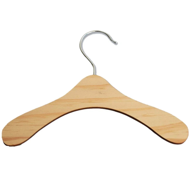 10-delige houten hangers – antislip kledinghangers voor poppenjurken & accessoires