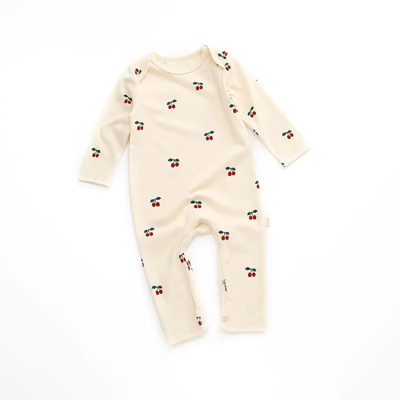 Baby romper lange mouwen – lente/herfst jumpsuit – katoen – unisex 0–24 maanden
