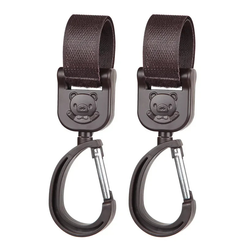 Draaibare kinderwagenhaken – universele tasdragers – stevige ophanghaken voor buggy & wandelwagen