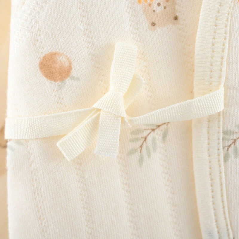 Baby romper met lange mouwen – 3-laags katoen – lente/herfst – unisex kruippakje/boxpakje voor pasgeborenen