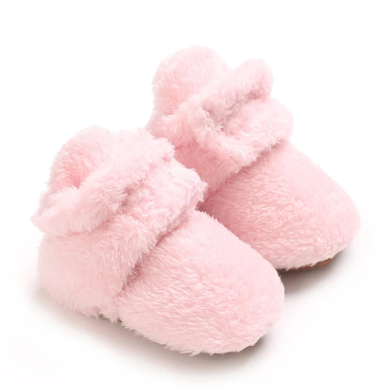 Baby fleece slofjes – antislip winterschoentjes – eerste stapschoentjes voor jongens & meisjes