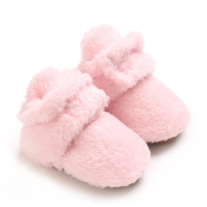 Baby fleece slofjes – antislip winterschoentjes – eerste stapschoentjes voor jongens & meisjes