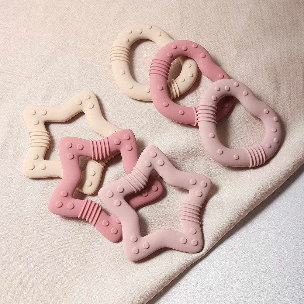 Ster Siliconen Bijtring – Food Grade Baby Teether voor Gezonde Tandjesontwikkeling