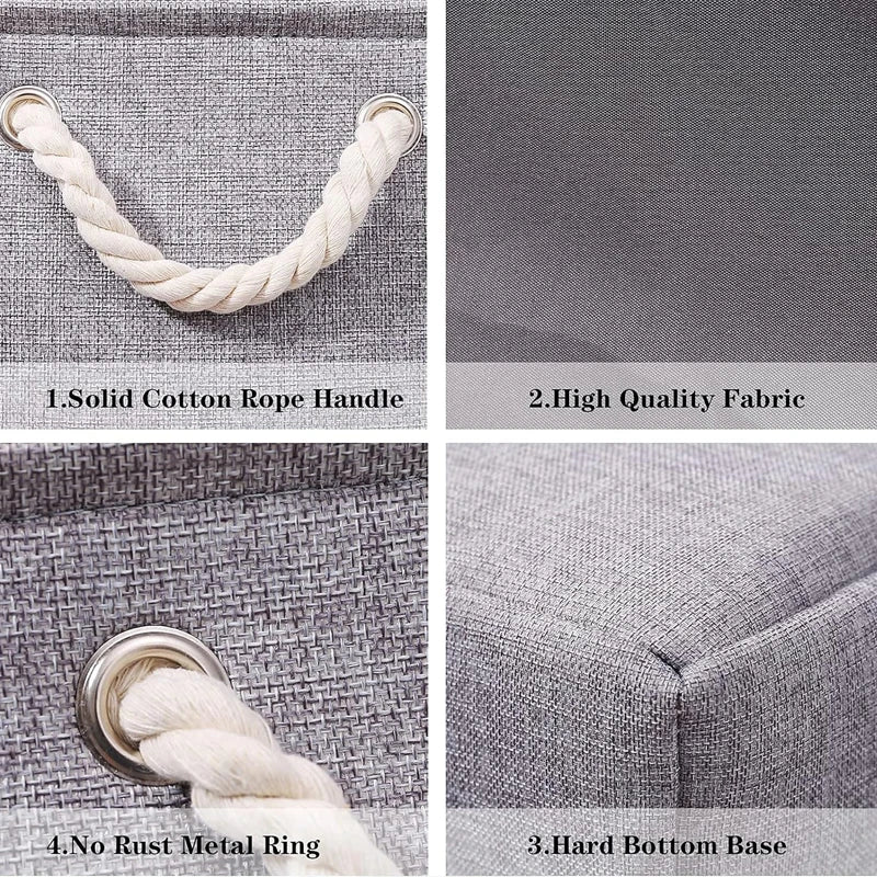 Opvouwbare linnen opbergmand – speelgoedmand & wasmand – organizer voor kinderkamer & huishouden