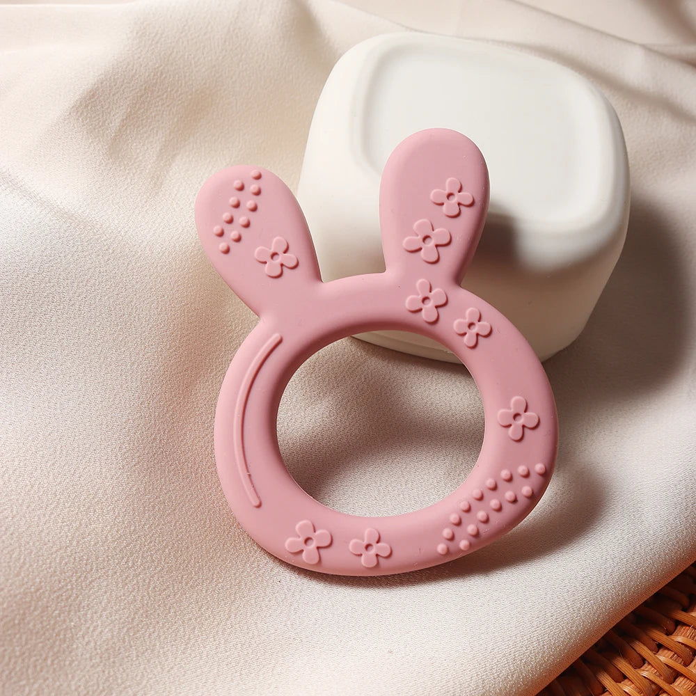 Siliconen Bijtring konijn – Educatief Speelgoed voor Baby’s