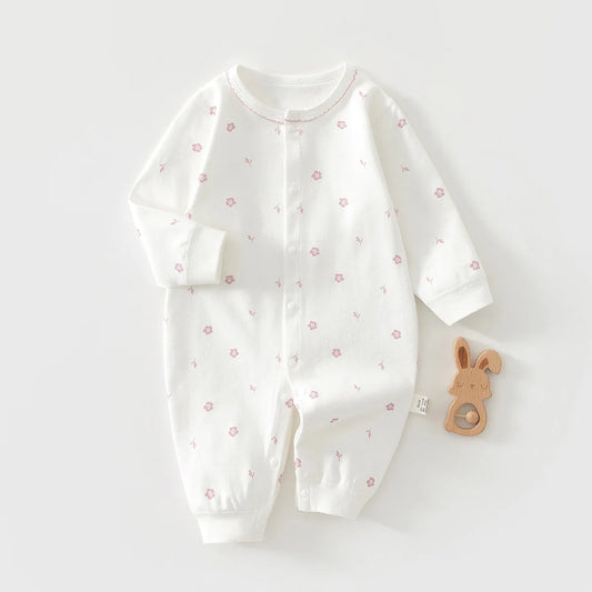 Zachte baby romper – lente/herfst – katoen – unisex newborn kruippakje/boxpakje met schattige print