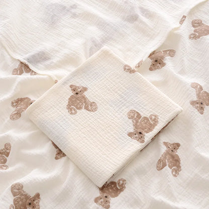 Hydrofiele babydeken 100x100 cm – mousseline katoen – swaddle, badhanddoek & wiegdeken