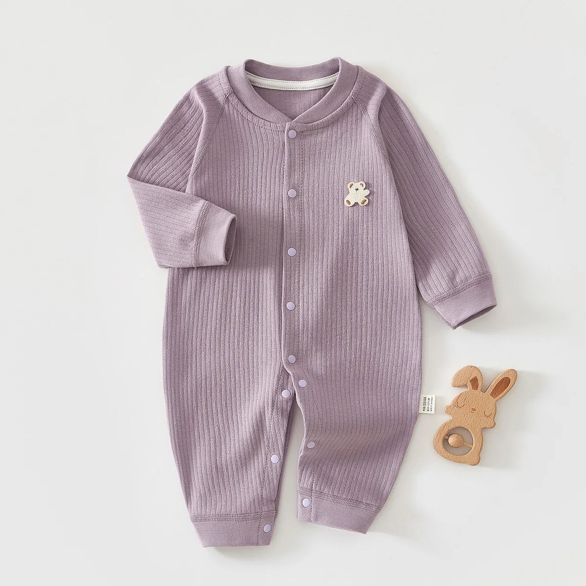 Warme baby romper – herfst/winter – zacht katoen – unisex