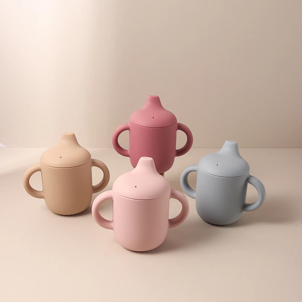 Baby Siliconen Sippy Cup 180ml – BPA-vrije Drinkbeker met Handvatten voor Leren Drinken