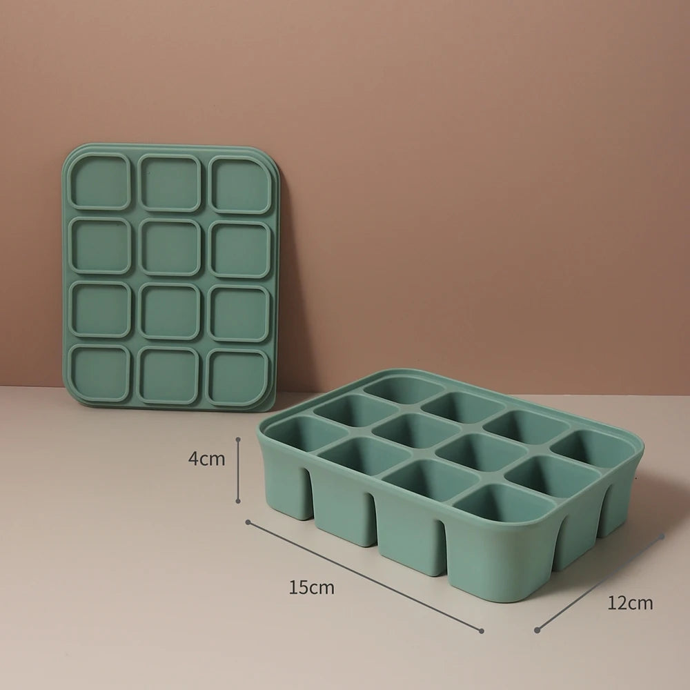 Siliconen Baby Voedselbakje met Deksel – Meervoudige Vakjes voor Hygiënische Opslag