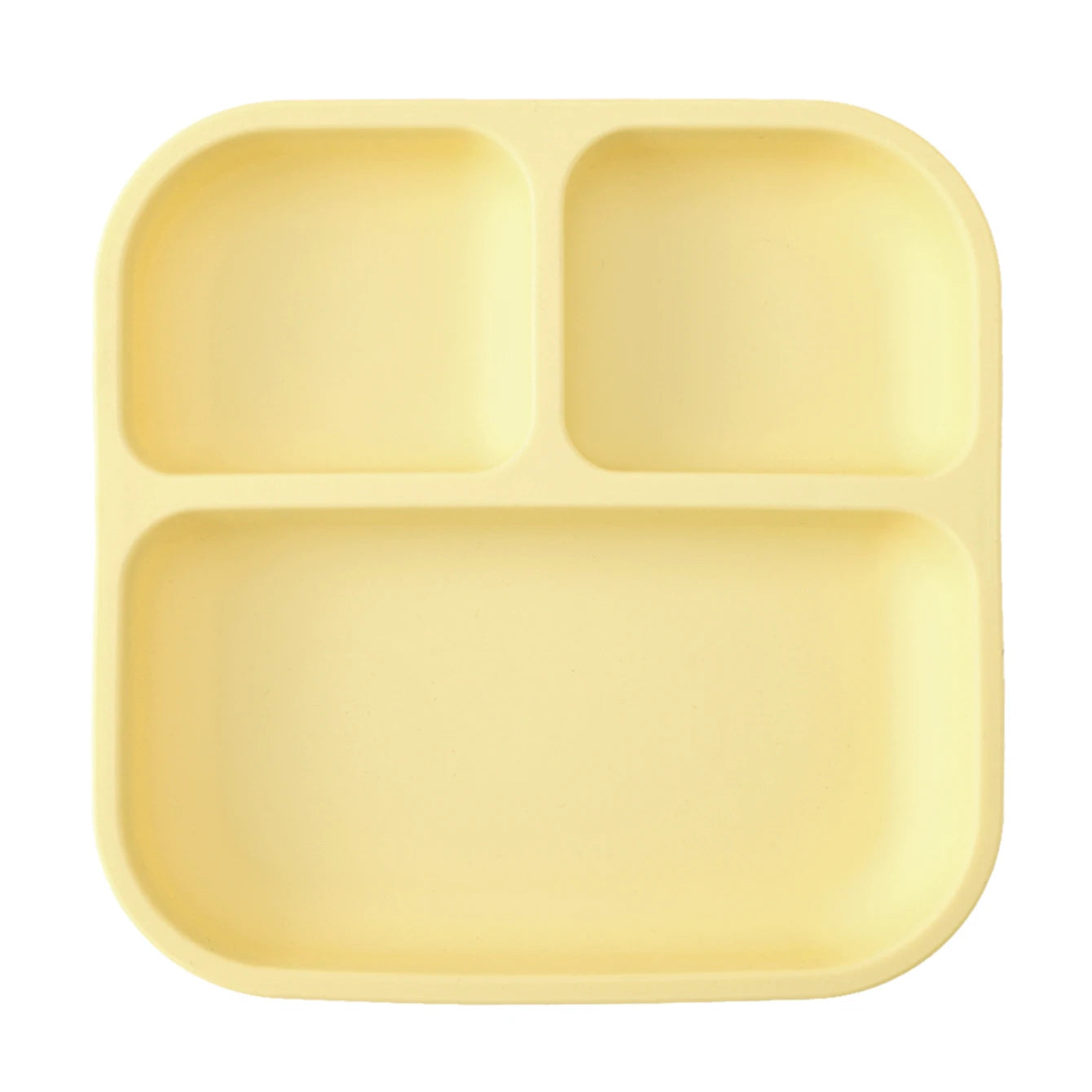 Siliconen kinderbord met zuignap – vierkant, verdeeld, BPA-vrij