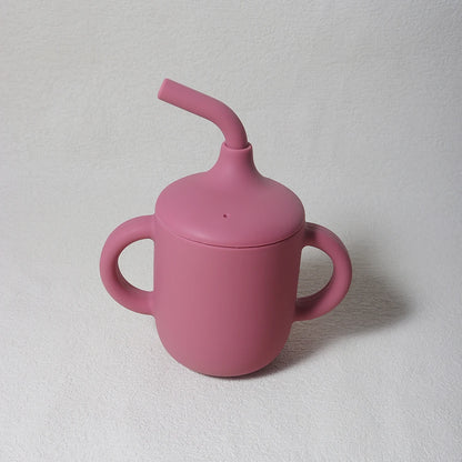 Baby Siliconen Sippy Cup 180ml – BPA-vrije Drinkbeker met Handvatten voor Leren Drinken