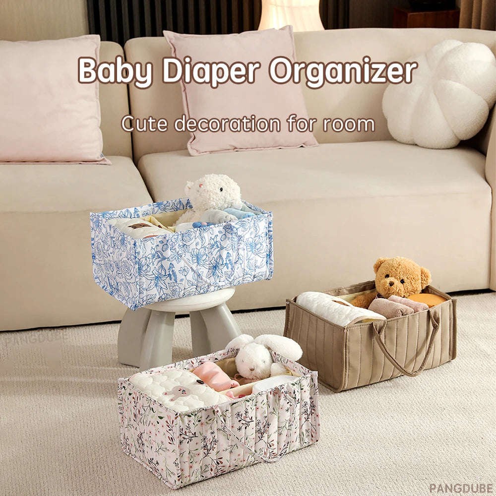 Opvouwbare luiertas organizer – ruime mand voor luiers & babyspullen – draagbaar & multifunctioneel