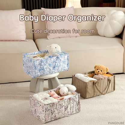 Opvouwbare luiertas organizer – ruime mand voor luiers & babyspullen – draagbaar & multifunctioneel