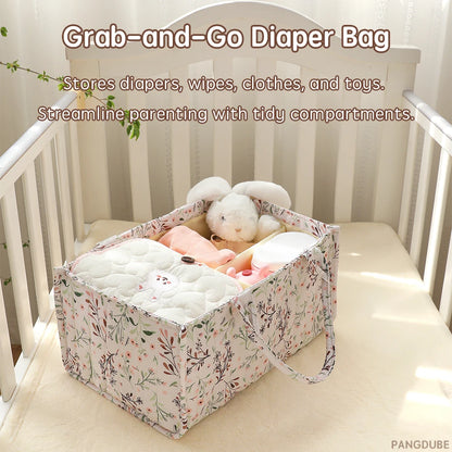 Opvouwbare luiertas organizer – ruime mand voor luiers & babyspullen – draagbaar & multifunctioneel