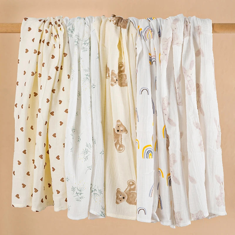 Hydrofiele babydeken 100x100 cm – mousseline katoen – swaddle, badhanddoek & wiegdeken