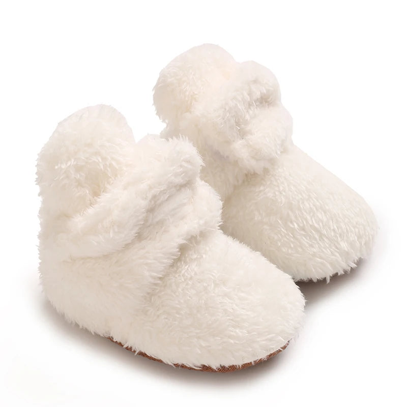 Baby fleece slofjes – antislip winterschoentjes – eerste stapschoentjes voor jongens & meisjes