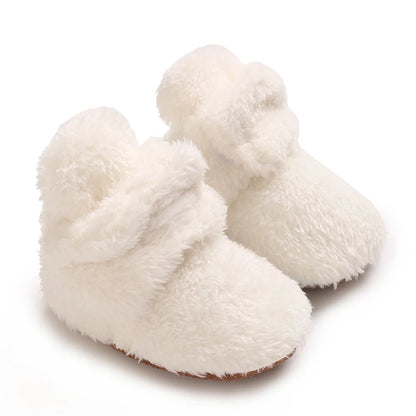 Baby fleece slofjes – antislip winterschoentjes – eerste stapschoentjes voor jongens & meisjes