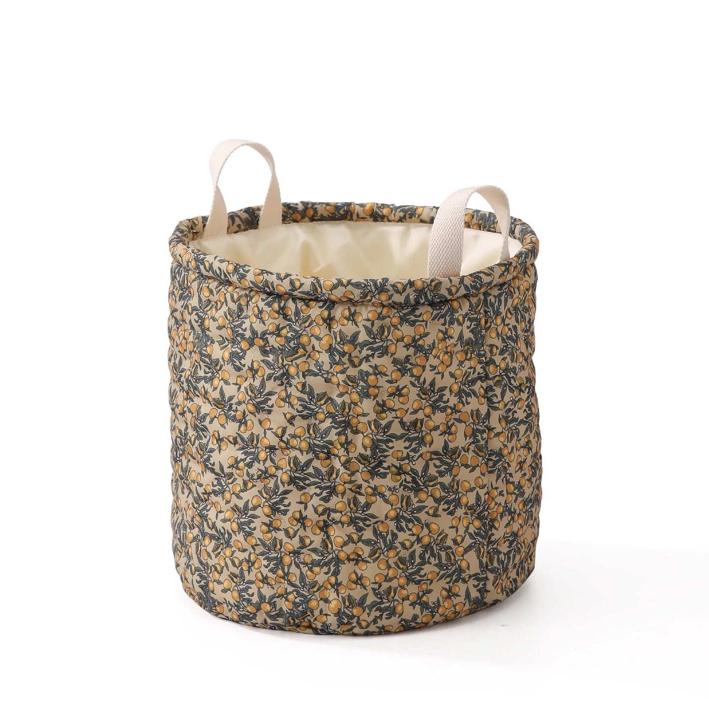 Opbergmand met bloemenprint – 28x28 cm – katoenen mand voor luiers, speelgoed & babyspullen