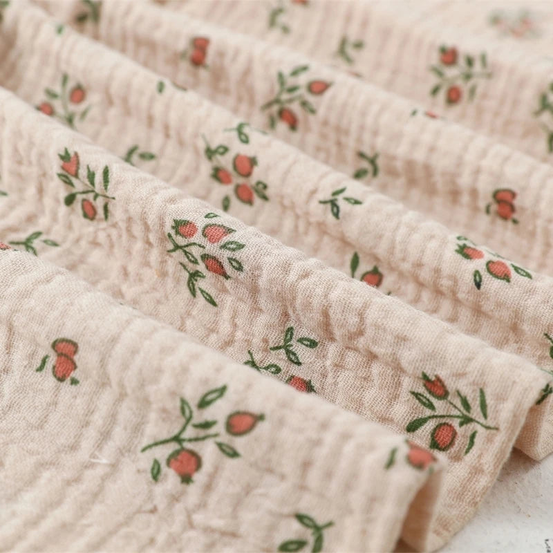 Katoenen swaddle deken – 85x65 – muslin met bloemenprint – newborn & wiegdeken – ademend