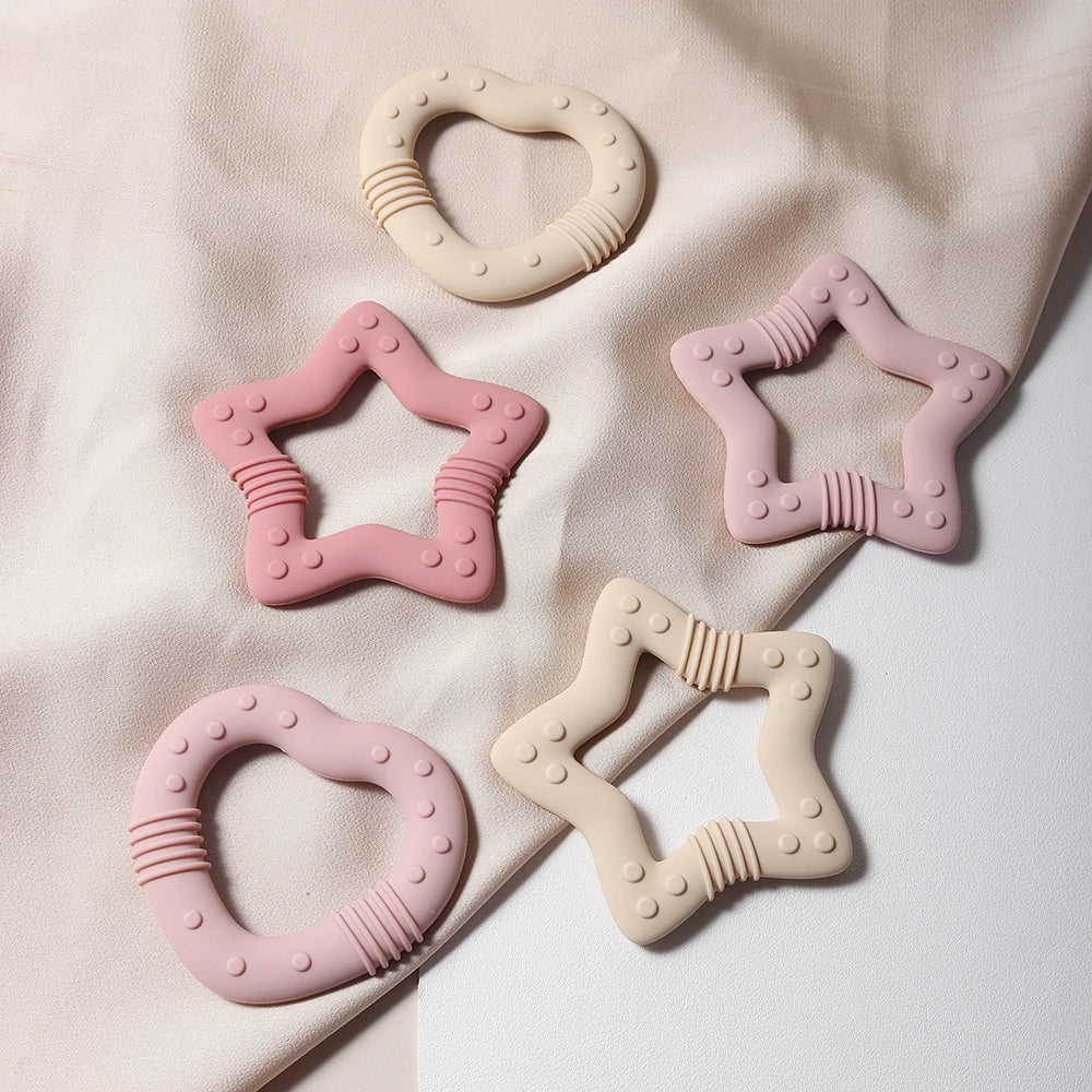 Ster Siliconen Bijtring – Food Grade Baby Teether voor Gezonde Tandjesontwikkeling