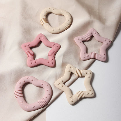 Ster Siliconen Bijtring – Food Grade Baby Teether voor Gezonde Tandjesontwikkeling