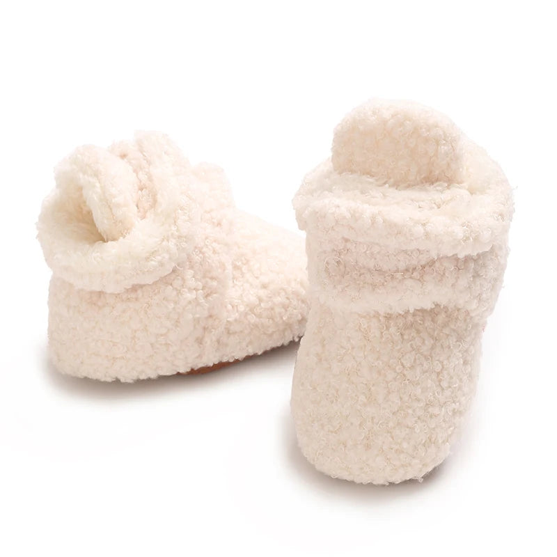 Baby fleece slofjes – antislip winterschoentjes – eerste stapschoentjes voor jongens & meisjes