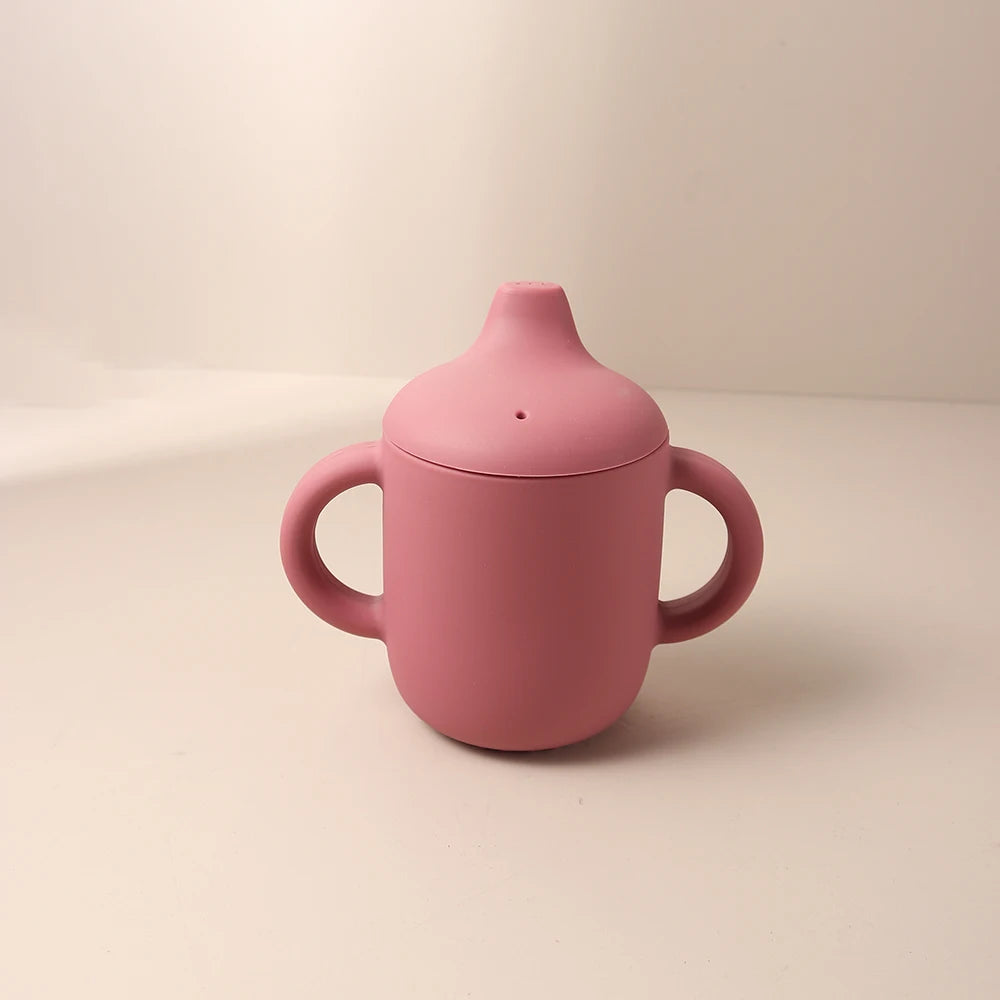 Baby Siliconen Sippy Cup 180ml – BPA-vrije Drinkbeker met Handvatten voor Leren Drinken