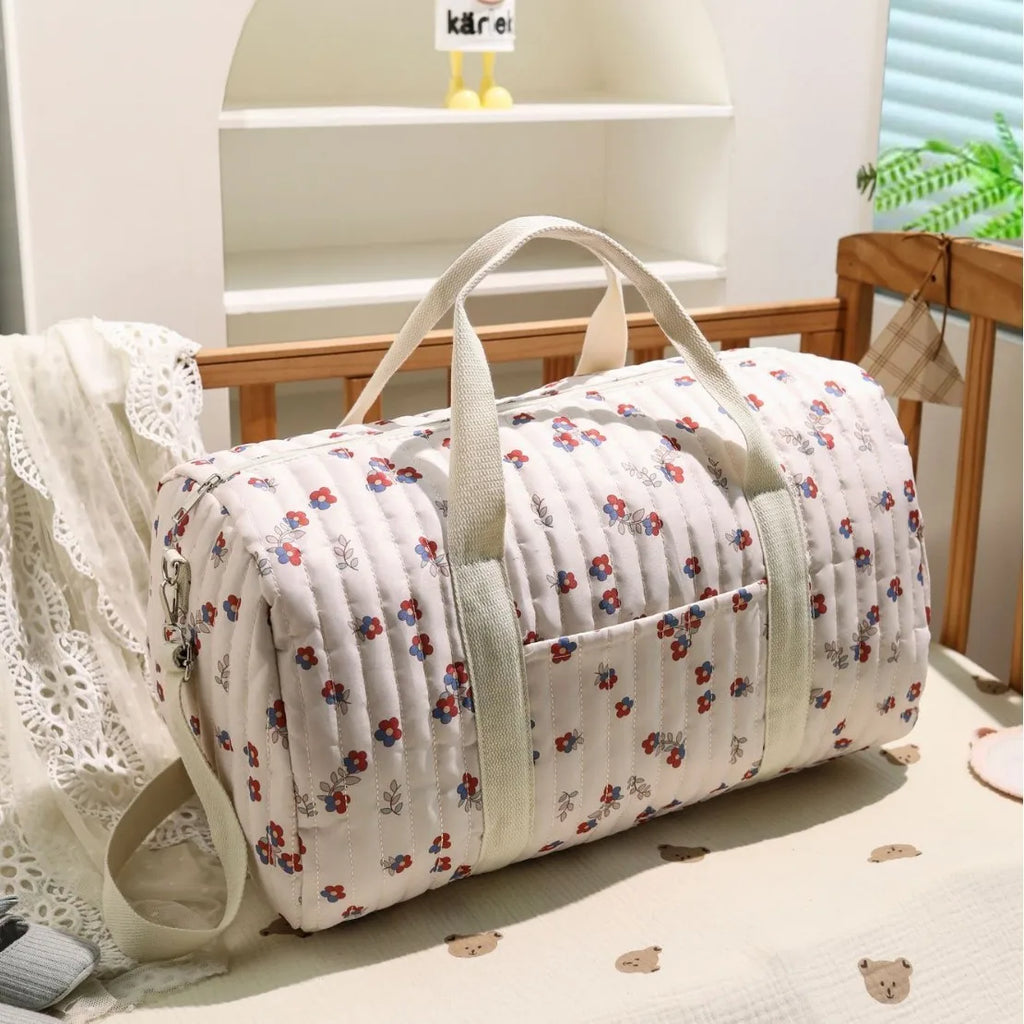 Waterdichte mommy bag – 48x28x24 cm – grote capaciteit – bloemenprint & multifunctioneel ontwerp