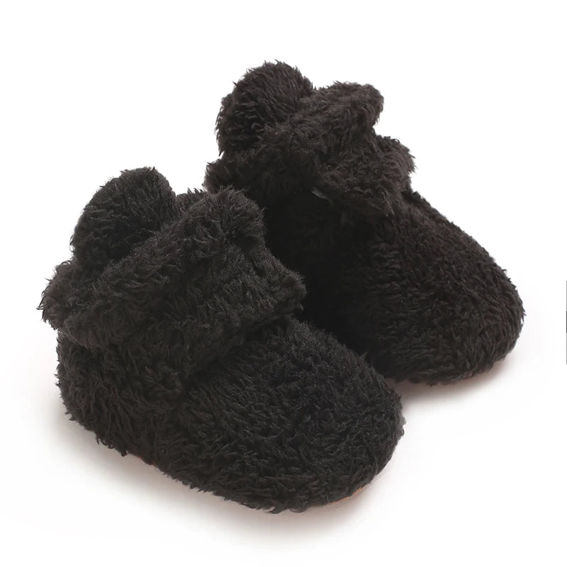 Baby fleece slofjes – antislip winterschoentjes – eerste stapschoentjes voor jongens & meisjes