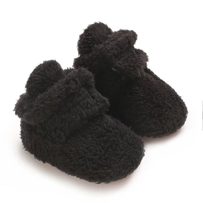 Baby fleece slofjes – antislip winterschoentjes – eerste stapschoentjes voor jongens & meisjes