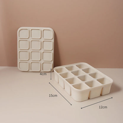 Siliconen Baby Voedselbakje met Deksel – Meervoudige Vakjes voor Hygiënische Opslag