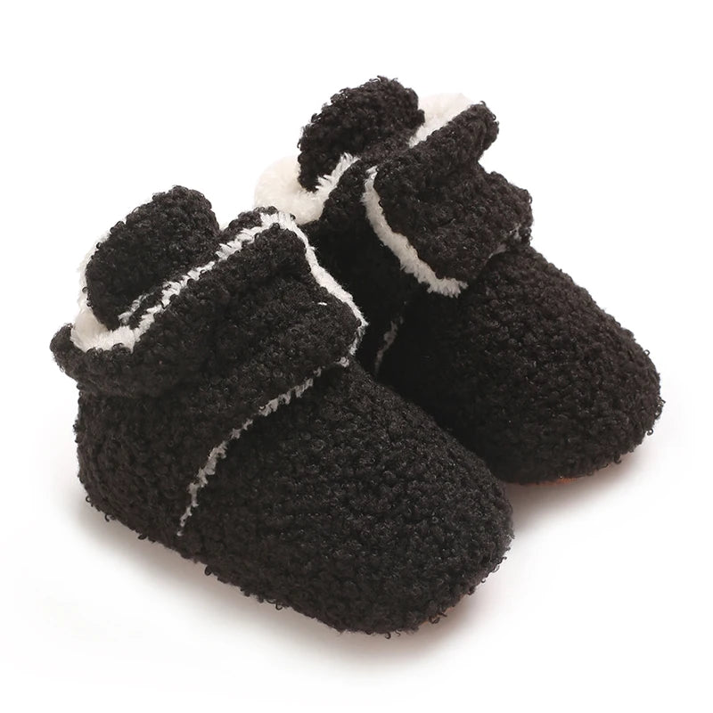 Baby fleece slofjes – antislip winterschoentjes – eerste stapschoentjes voor jongens & meisjes