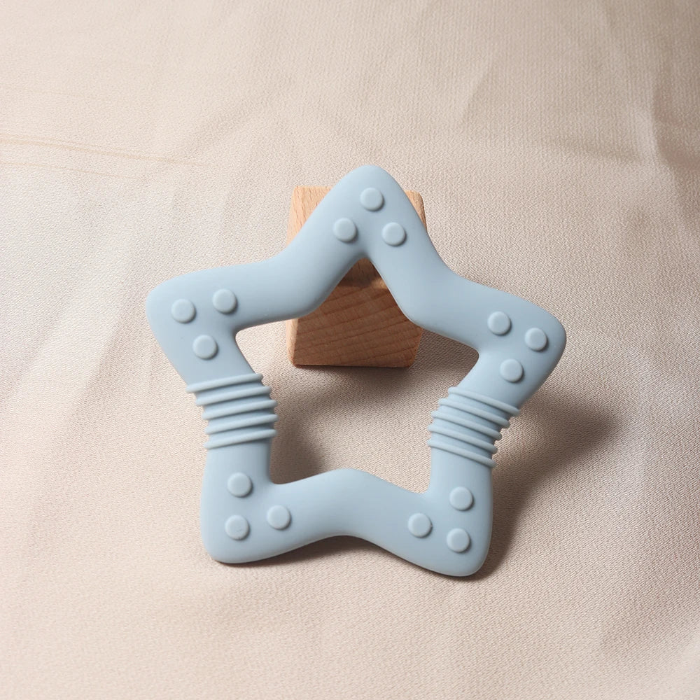 Ster Siliconen Bijtring – Food Grade Baby Teether voor Gezonde Tandjesontwikkeling