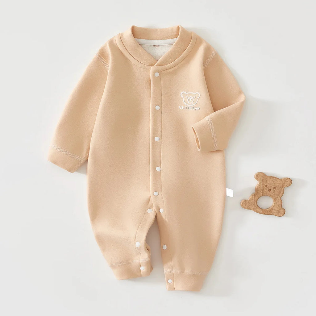 Warme baby romper – herfst/winter – zacht katoen – unisex