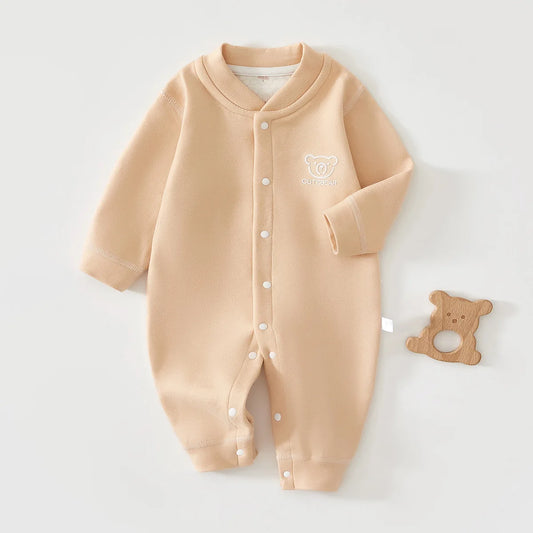 Warme baby romper – herfst/winter – zacht katoen – unisex