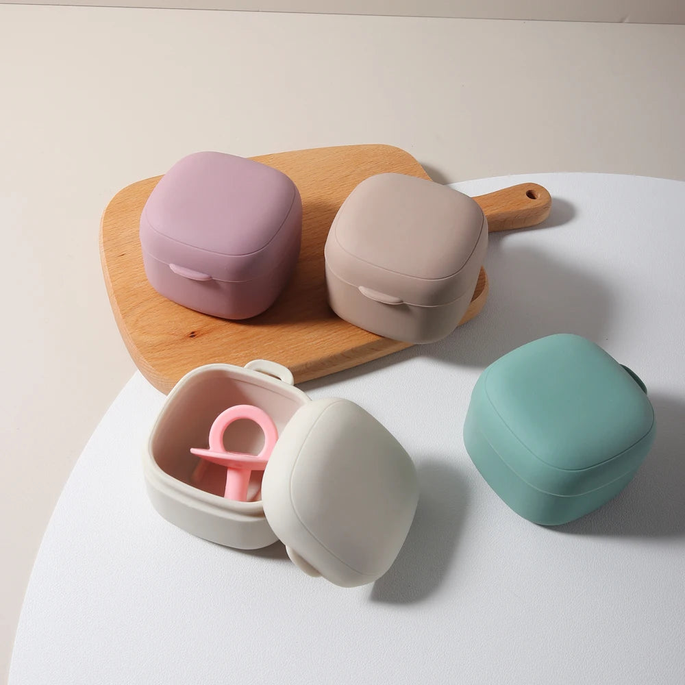 Siliconen Baby Speenhouder – Voedselopslagbox & Nipple Cover voor Hygiënische Bewaring